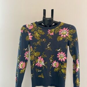 Ann Taylor Petite Knit Sweater in Tan and Navy